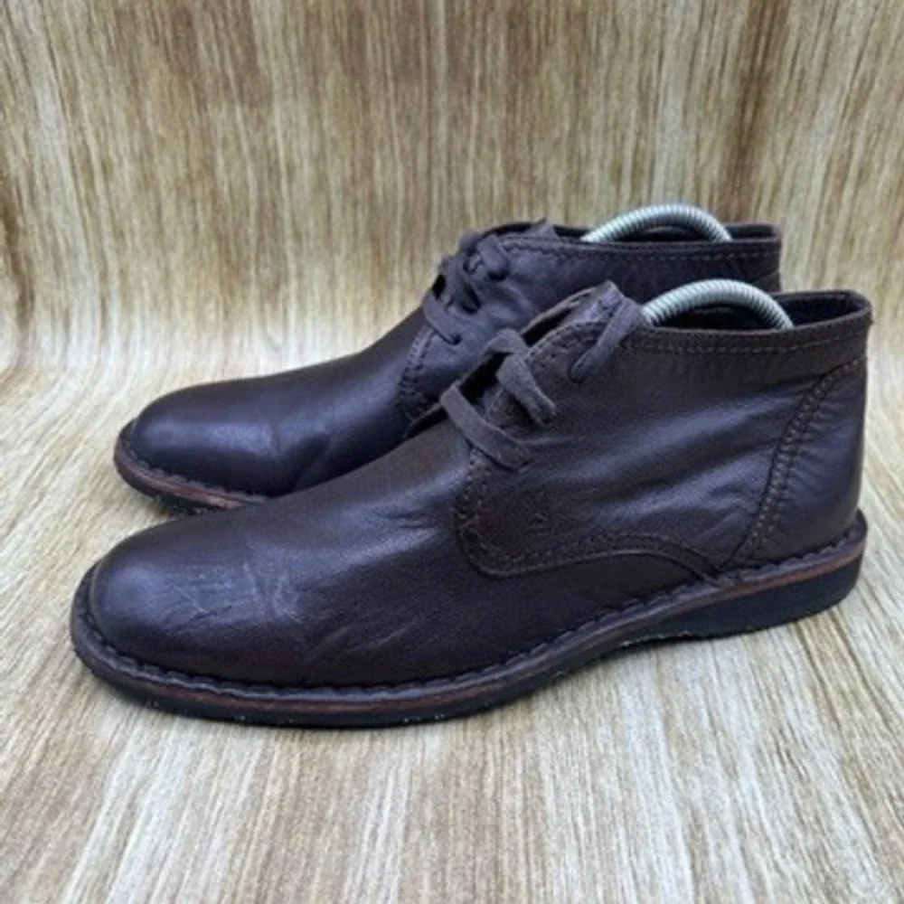John Varvatos Chukka Boots‎ Men's Size 7 M Leather Brown Shoes Ankle Boots